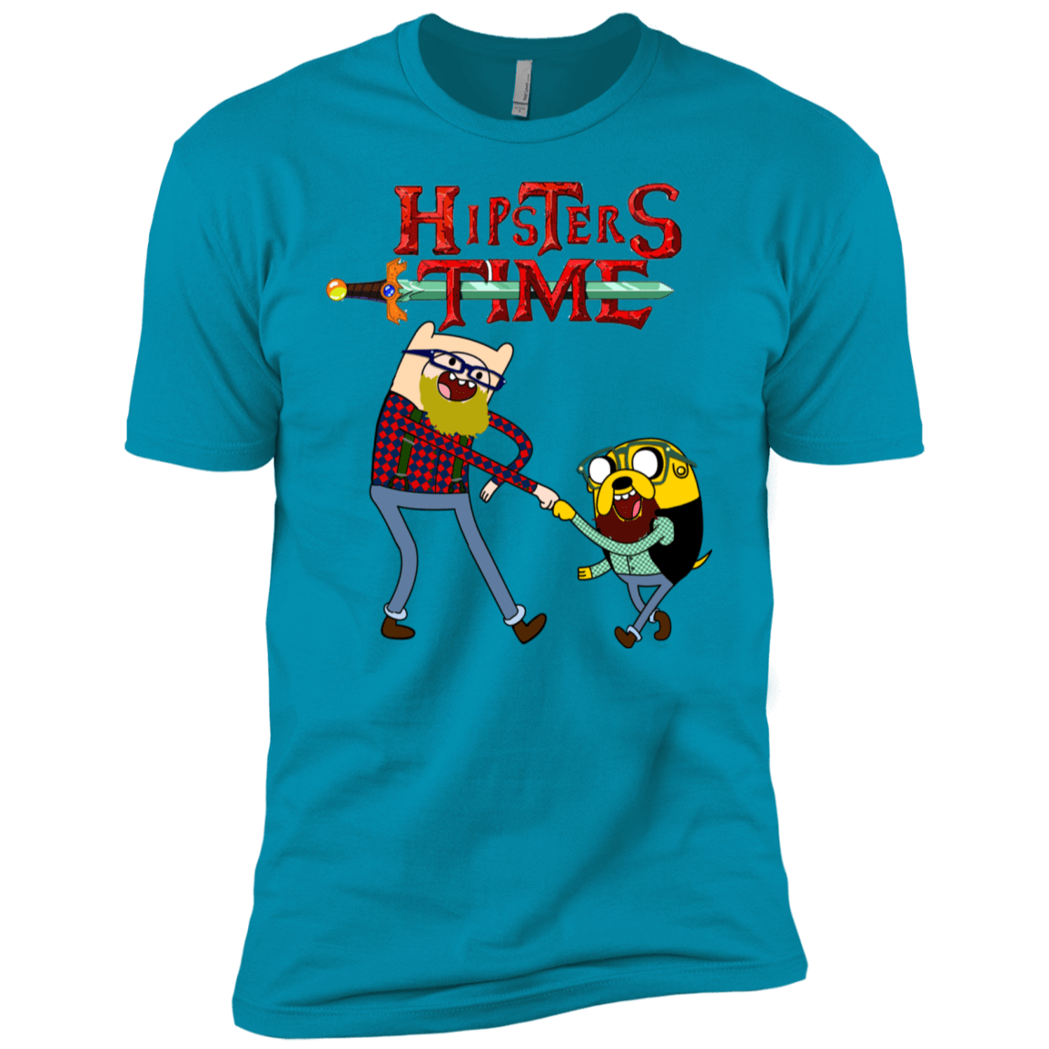 T-Shirts Turquoise / X-Small Hipsters Time Men's Premium T-Shirt