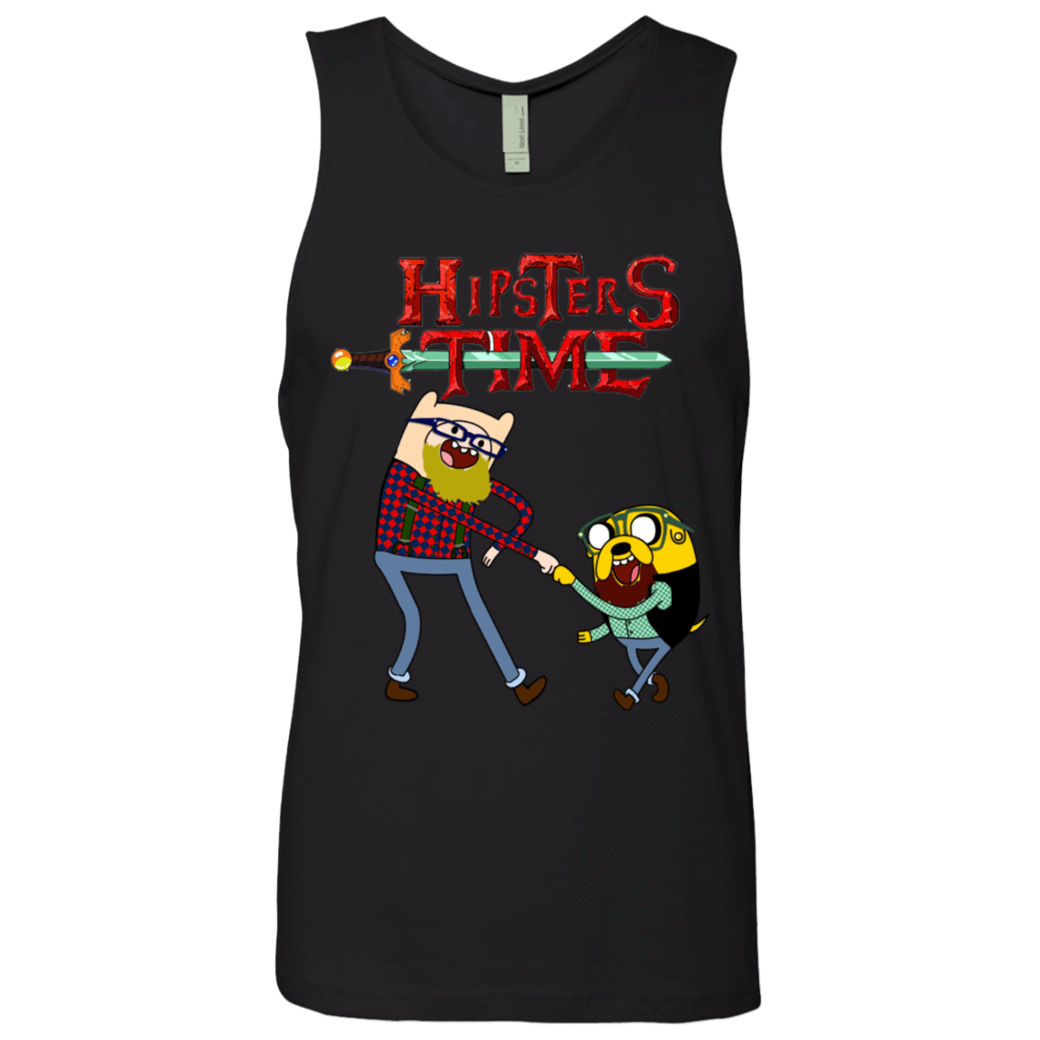 T-Shirts Black / S Hipsters Time Men's Premium Tank Top