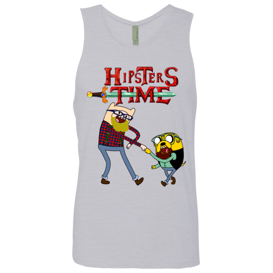 T-Shirts Heather Grey / S Hipsters Time Men's Premium Tank Top