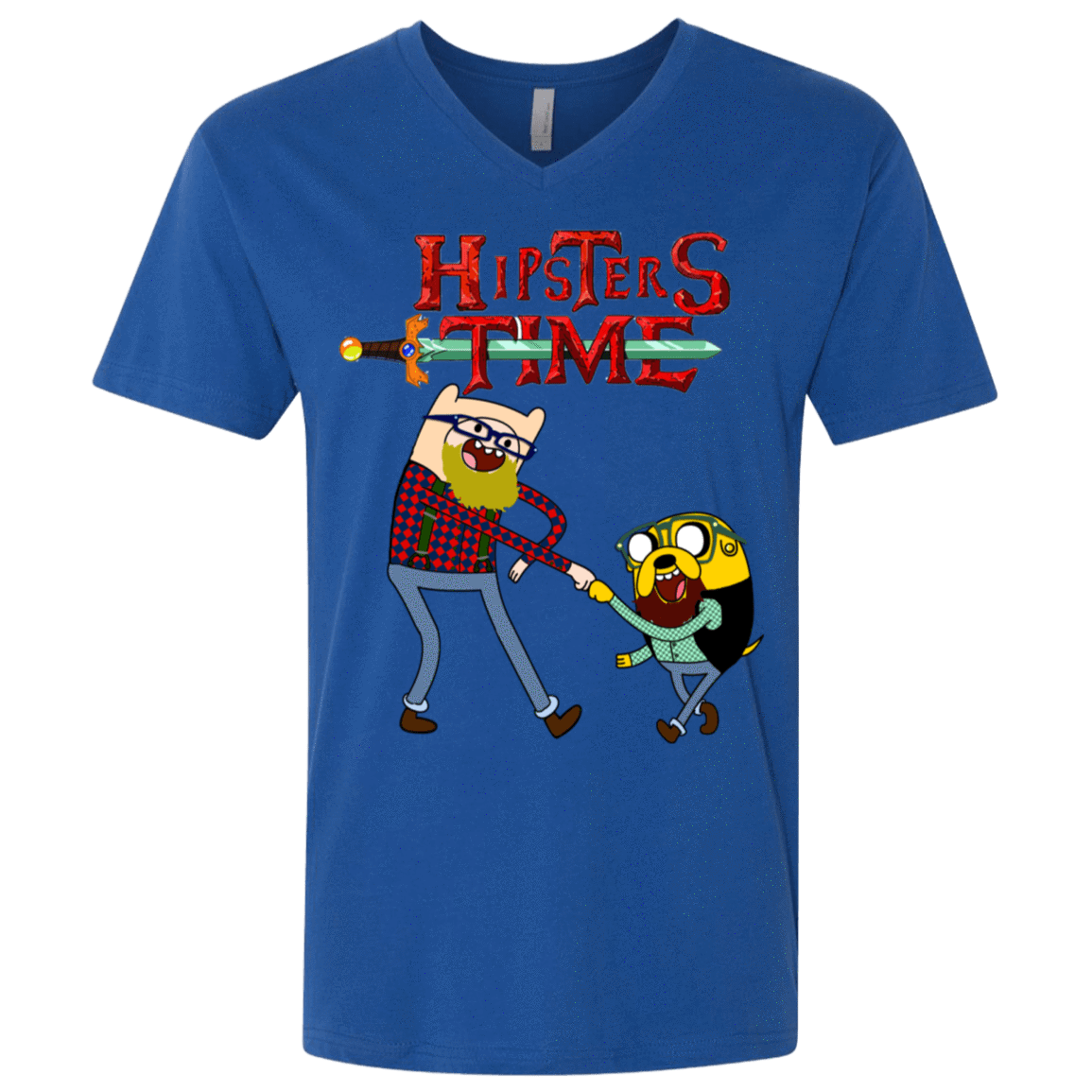 T-Shirts Royal / X-Small Hipsters Time Men's Premium V-Neck