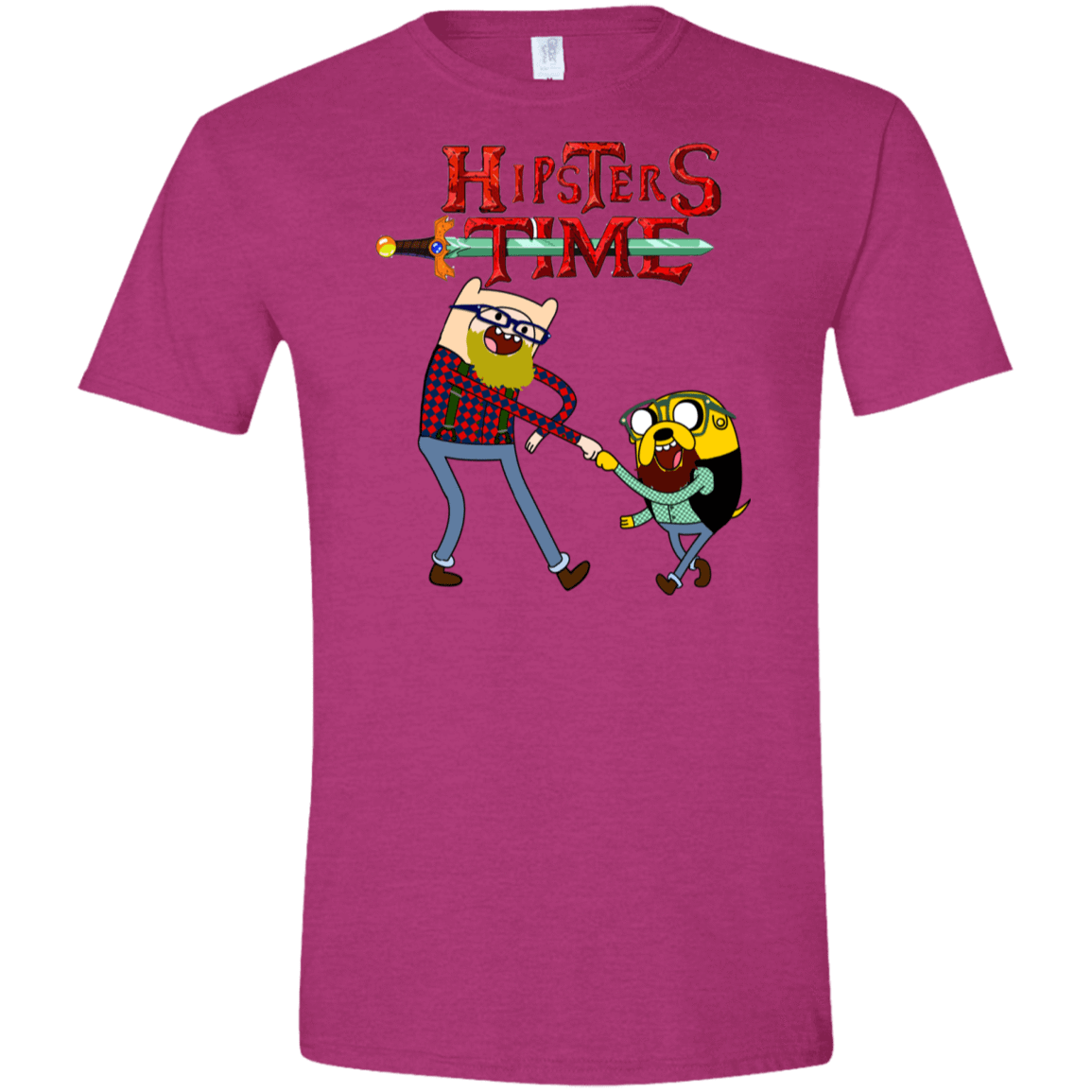 T-Shirts Antique Heliconia / S Hipsters Time Men's Semi-Fitted Softstyle