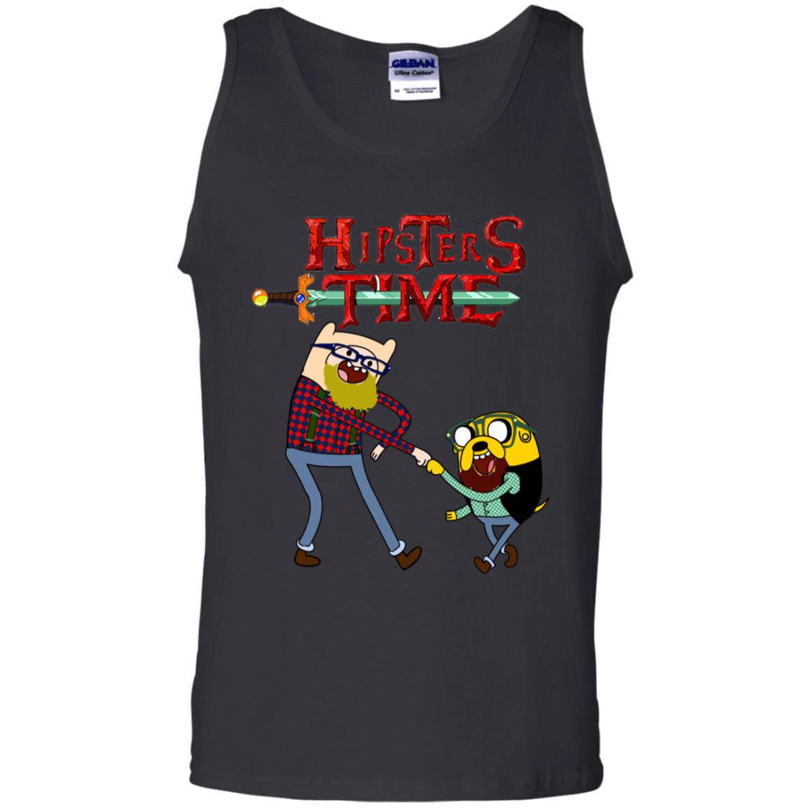 T-Shirts Black / S Hipsters Time Men's Tank Top