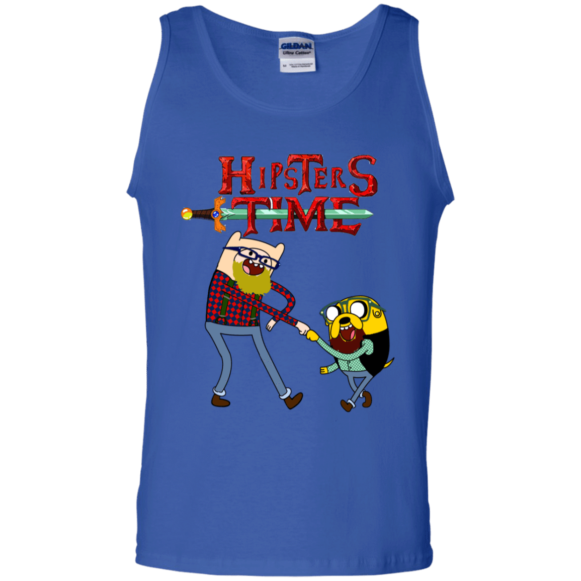 T-Shirts Royal / S Hipsters Time Men's Tank Top