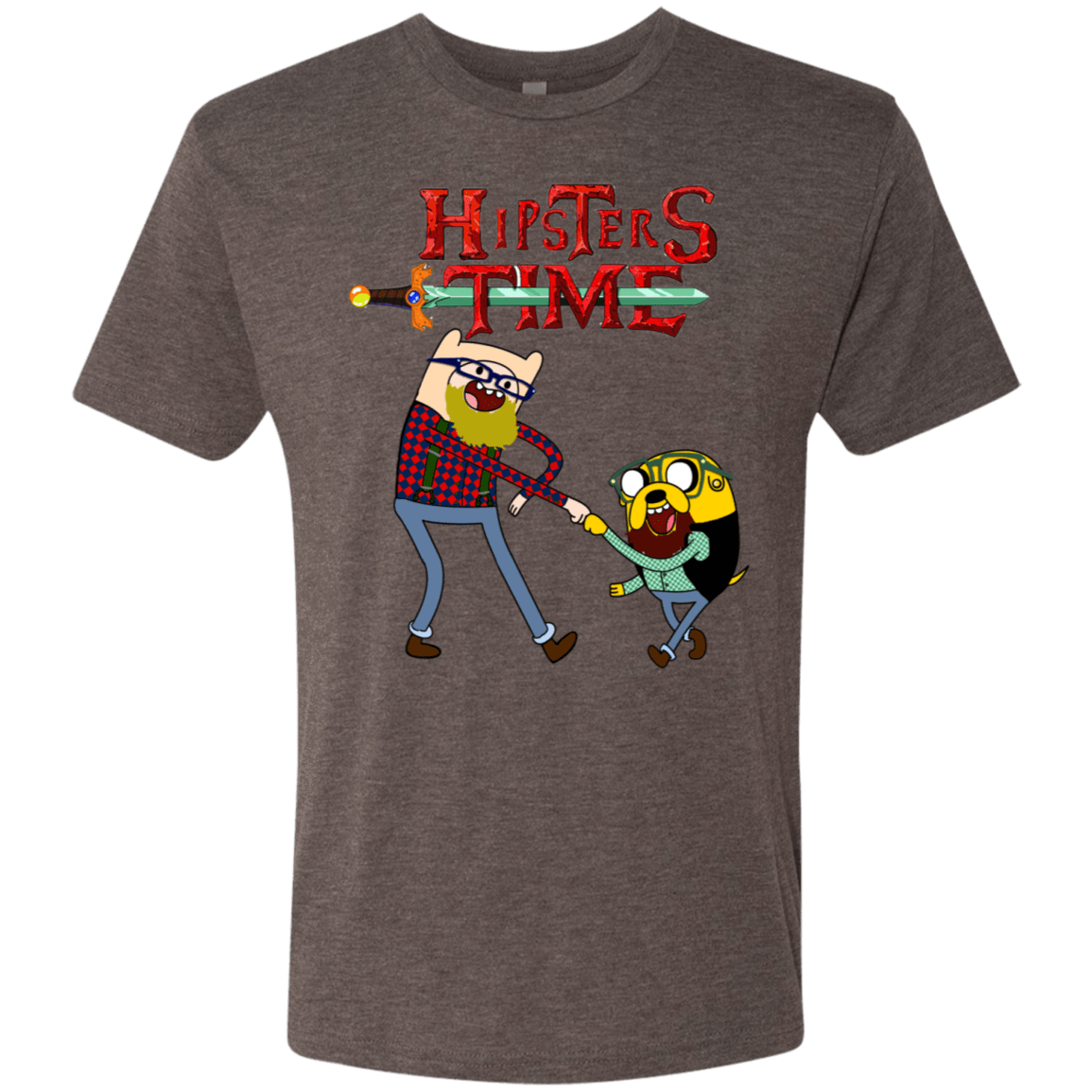 T-Shirts Macchiato / S Hipsters Time Men's Triblend T-Shirt