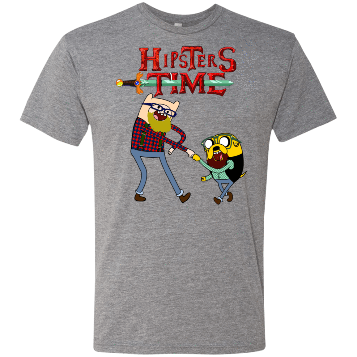 T-Shirts Premium Heather / S Hipsters Time Men's Triblend T-Shirt