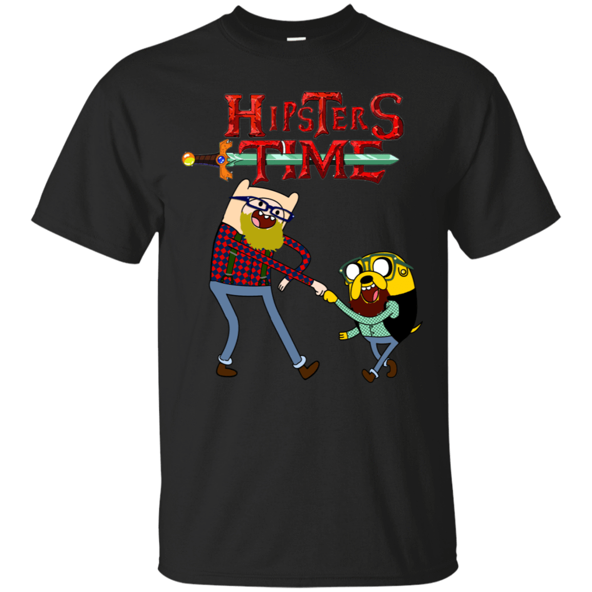 T-Shirts Black / S Hipsters Time T-Shirt