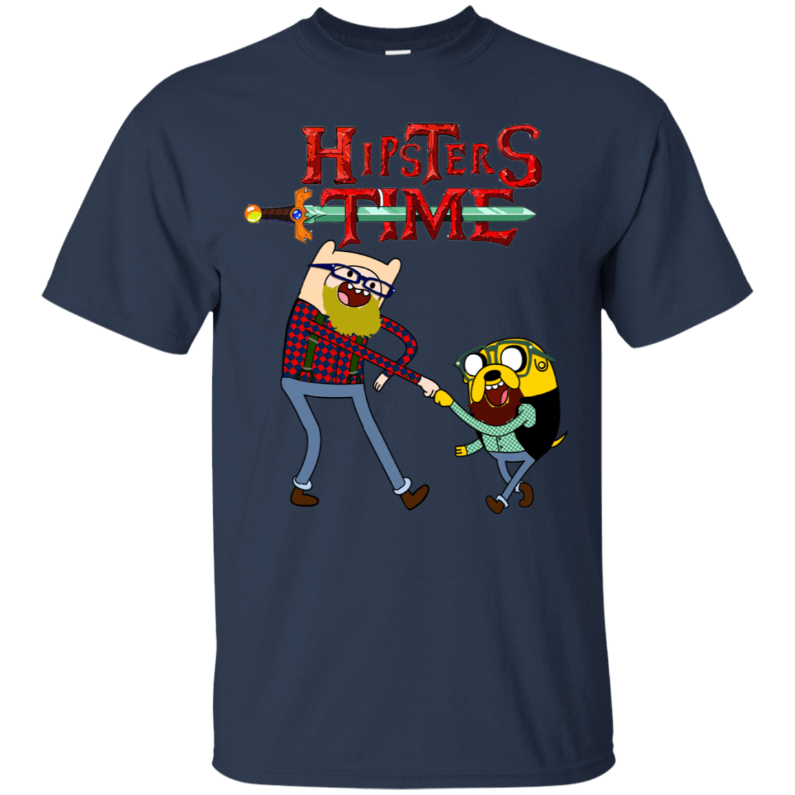 T-Shirts Navy / S Hipsters Time T-Shirt