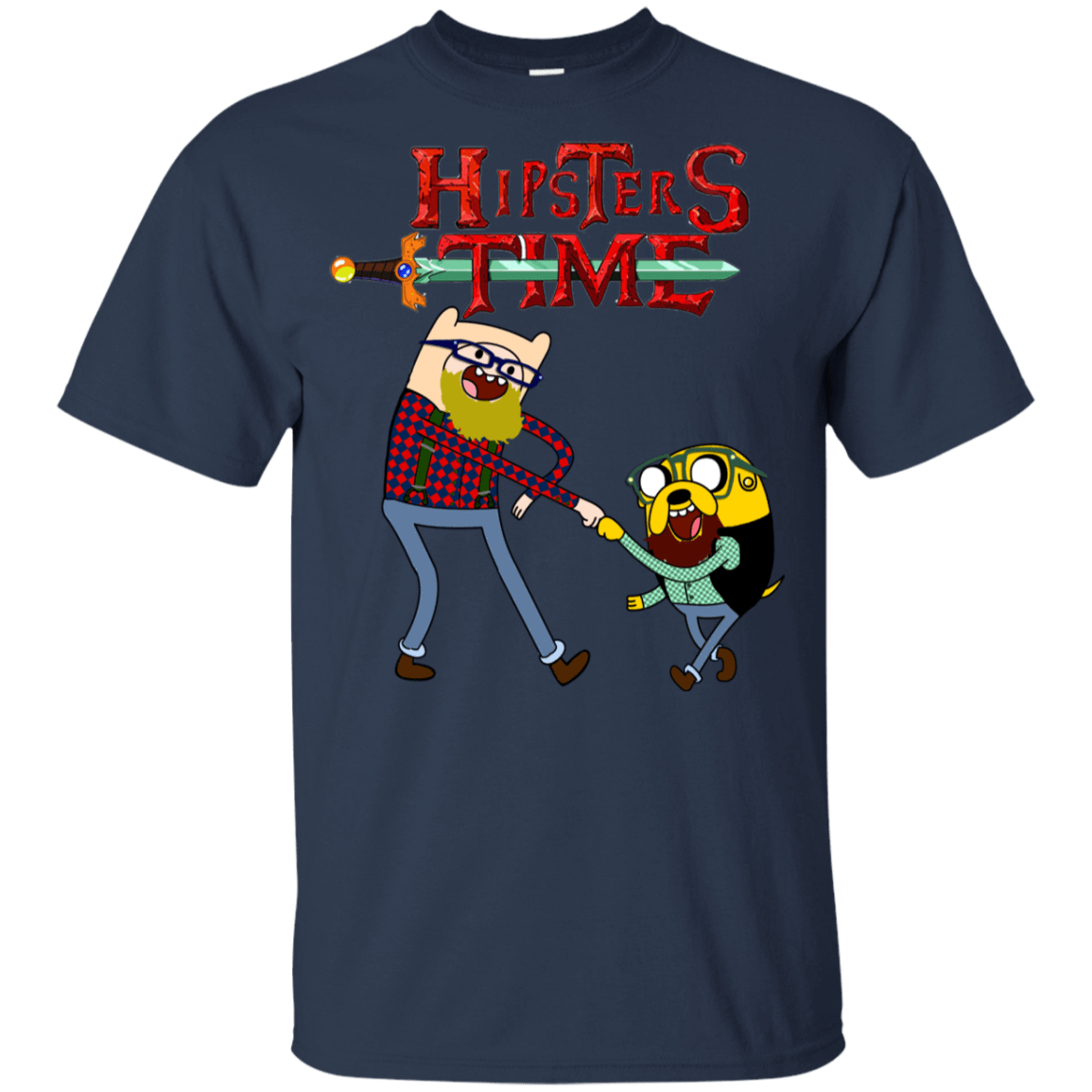 T-Shirts Navy / YXS Hipsters Time Youth T-Shirt