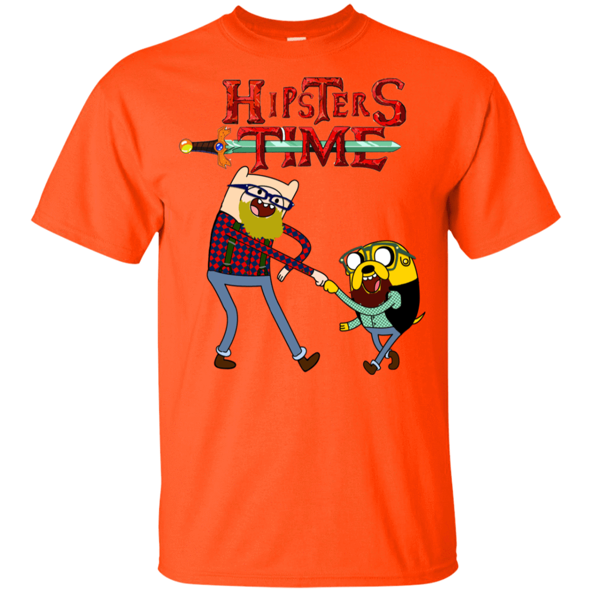 T-Shirts Orange / YXS Hipsters Time Youth T-Shirt