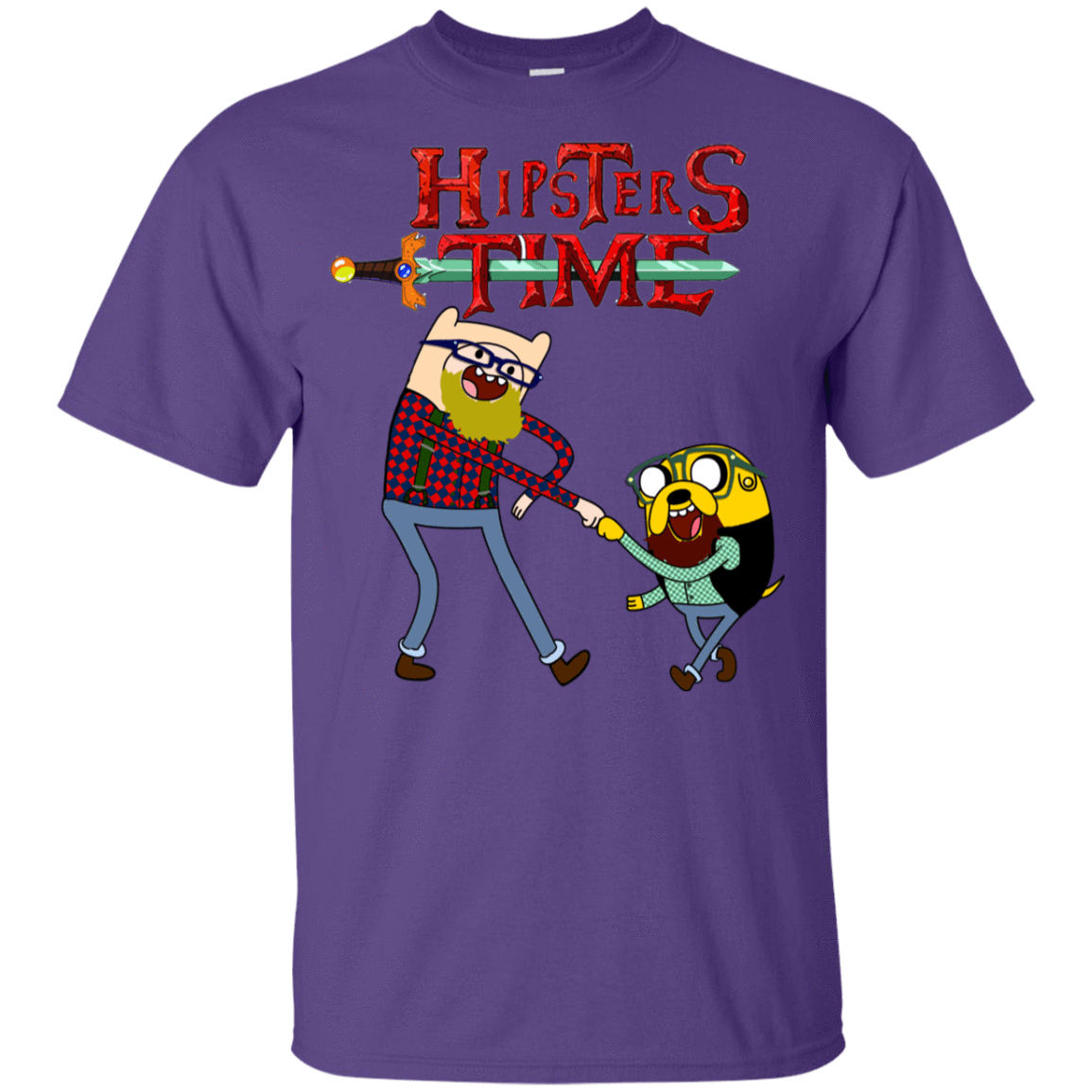 T-Shirts Purple / YXS Hipsters Time Youth T-Shirt