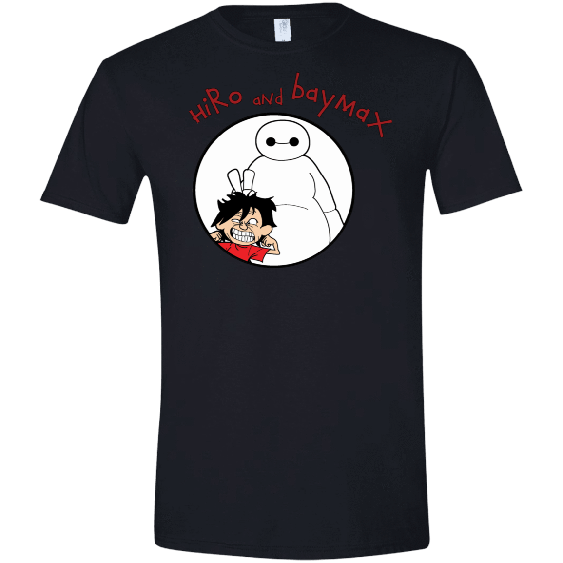 T-Shirts Black / X-Small Hiro and Baymax Men's Semi-Fitted Softstyle
