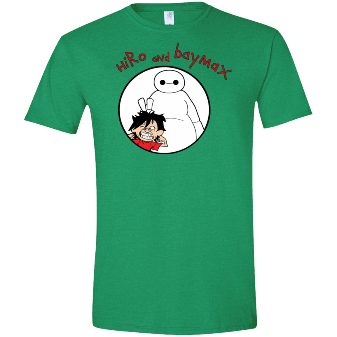 T-Shirts Heather Irish Green / S Hiro and Baymax Men's Semi-Fitted Softstyle