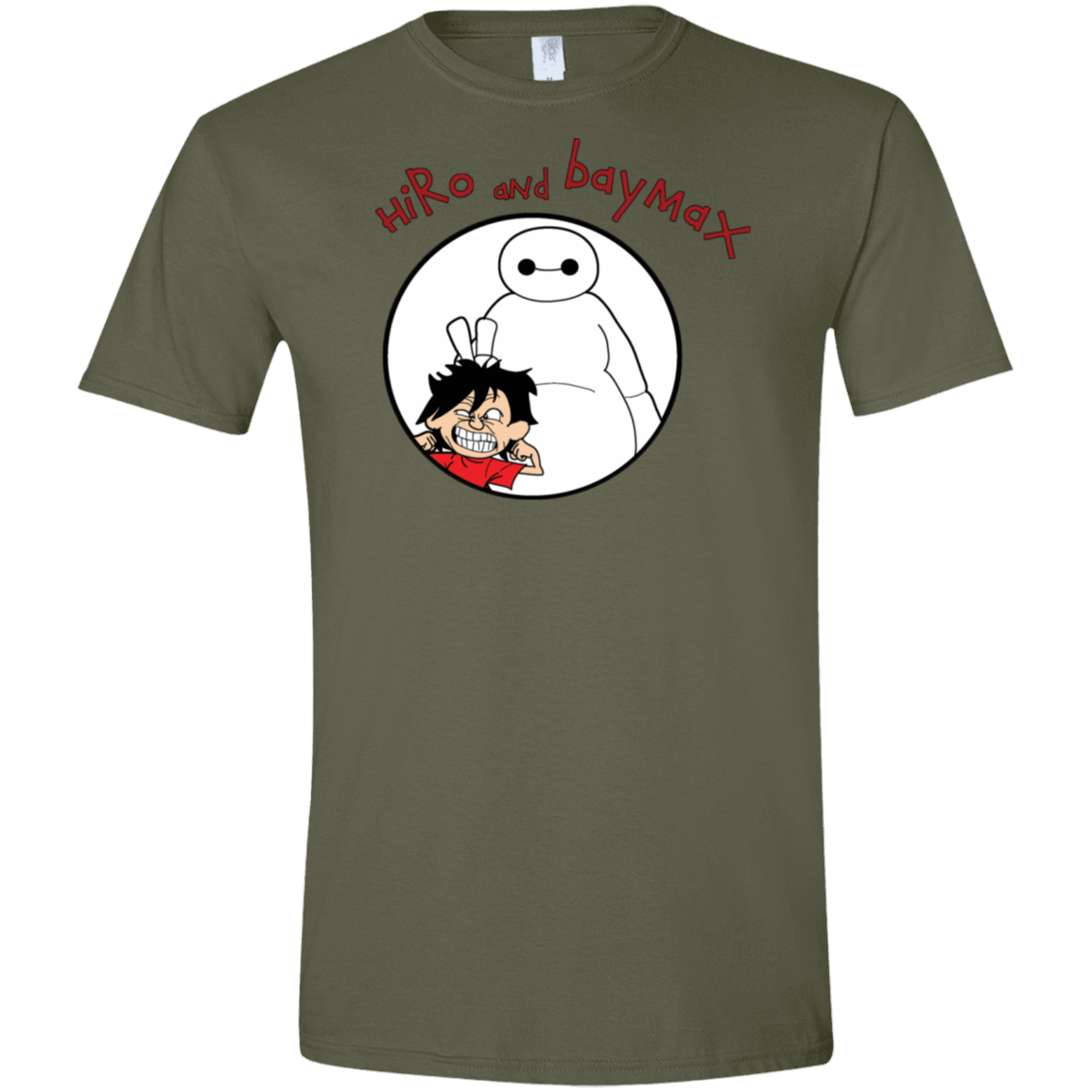 T-Shirts Military Green / S Hiro and Baymax Men's Semi-Fitted Softstyle