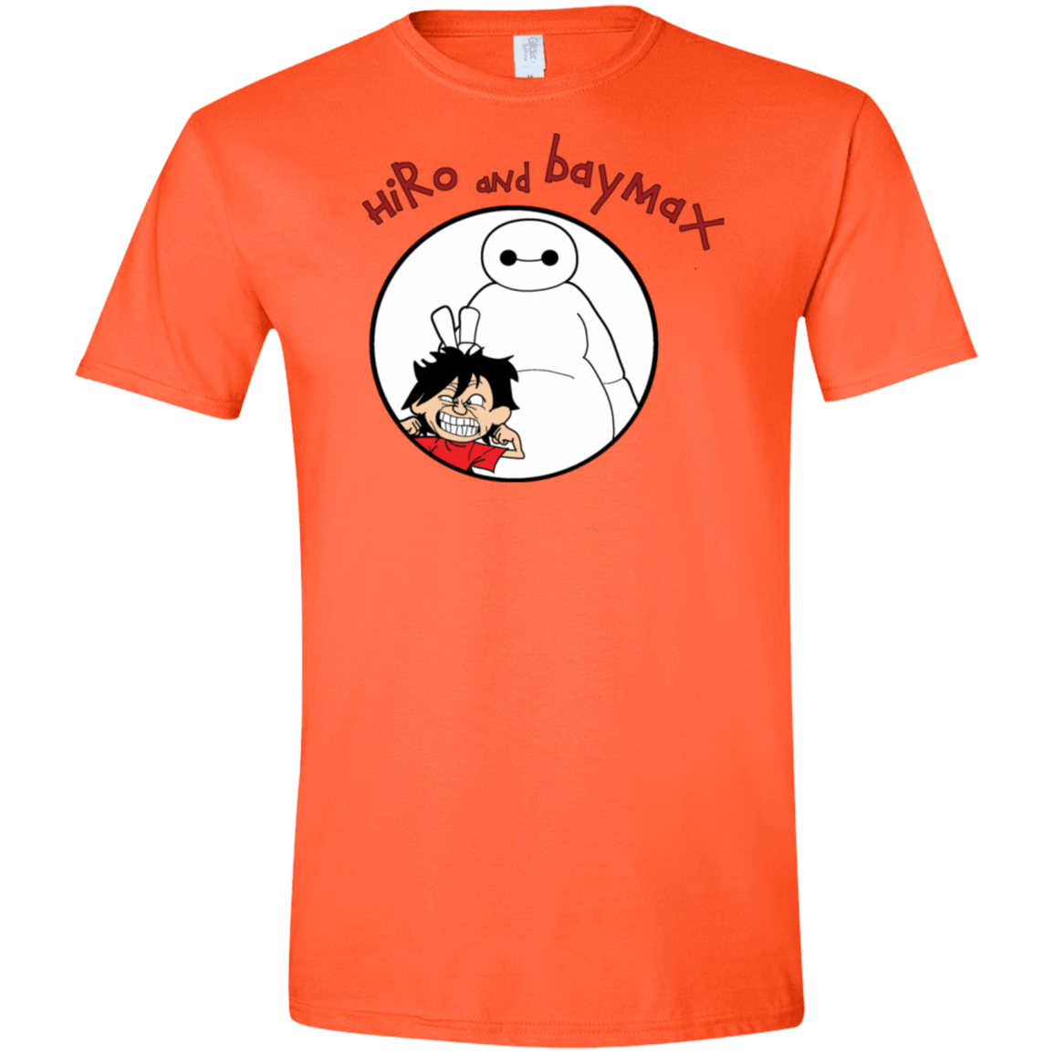 T-Shirts Orange / S Hiro and Baymax Men's Semi-Fitted Softstyle