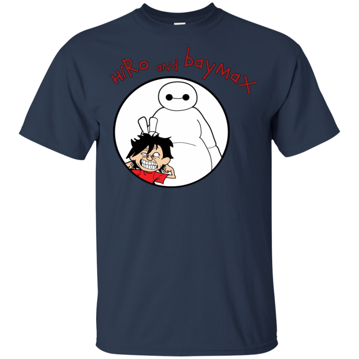 T-Shirts Navy / S Hiro and Baymax T-Shirt