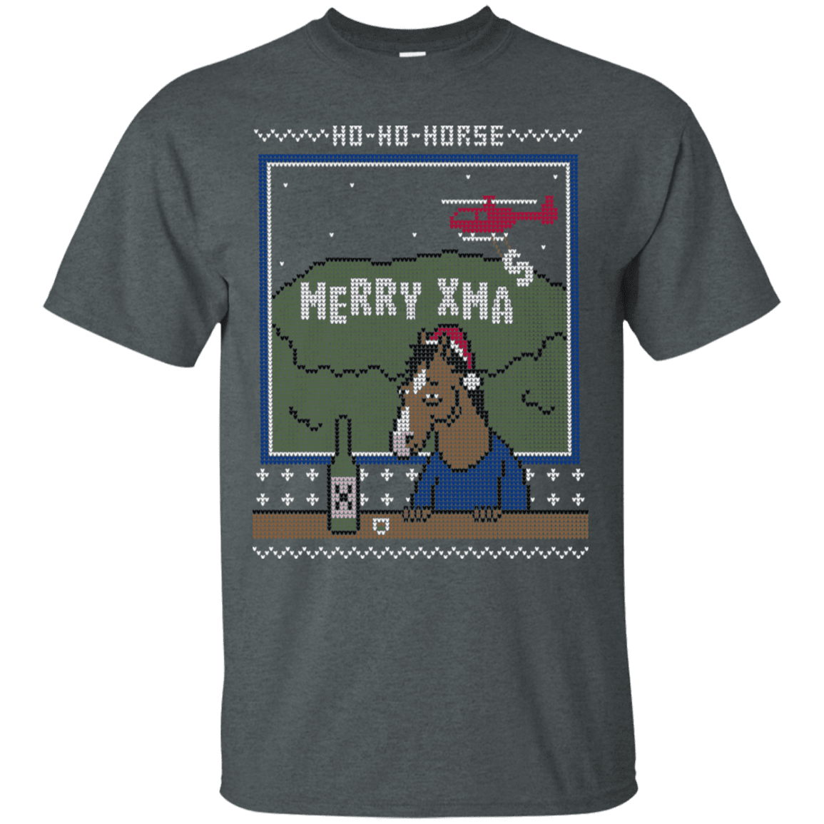 T-Shirts Dark Heather / S Ho Ho Horse T-Shirt