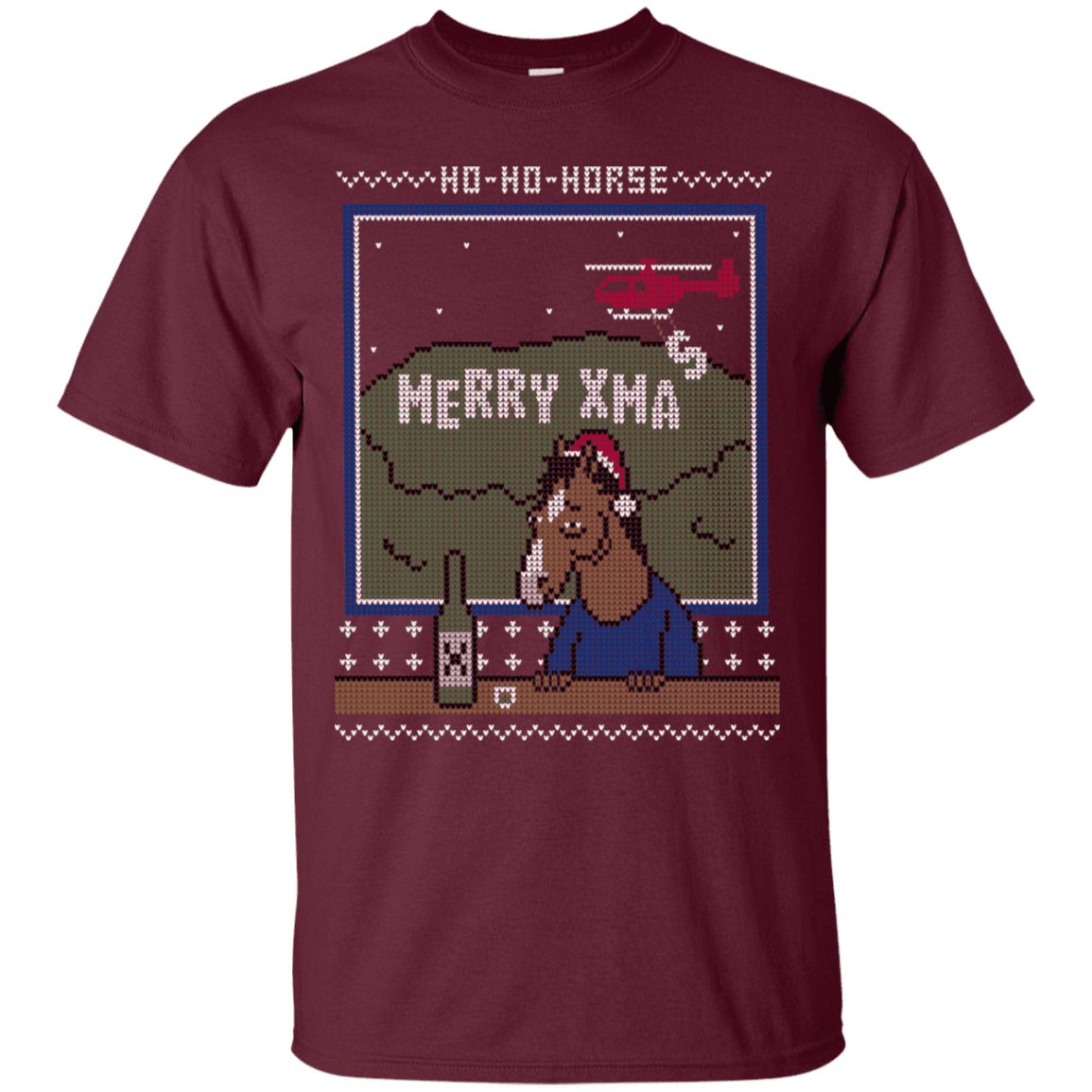 T-Shirts Maroon / S Ho Ho Horse T-Shirt