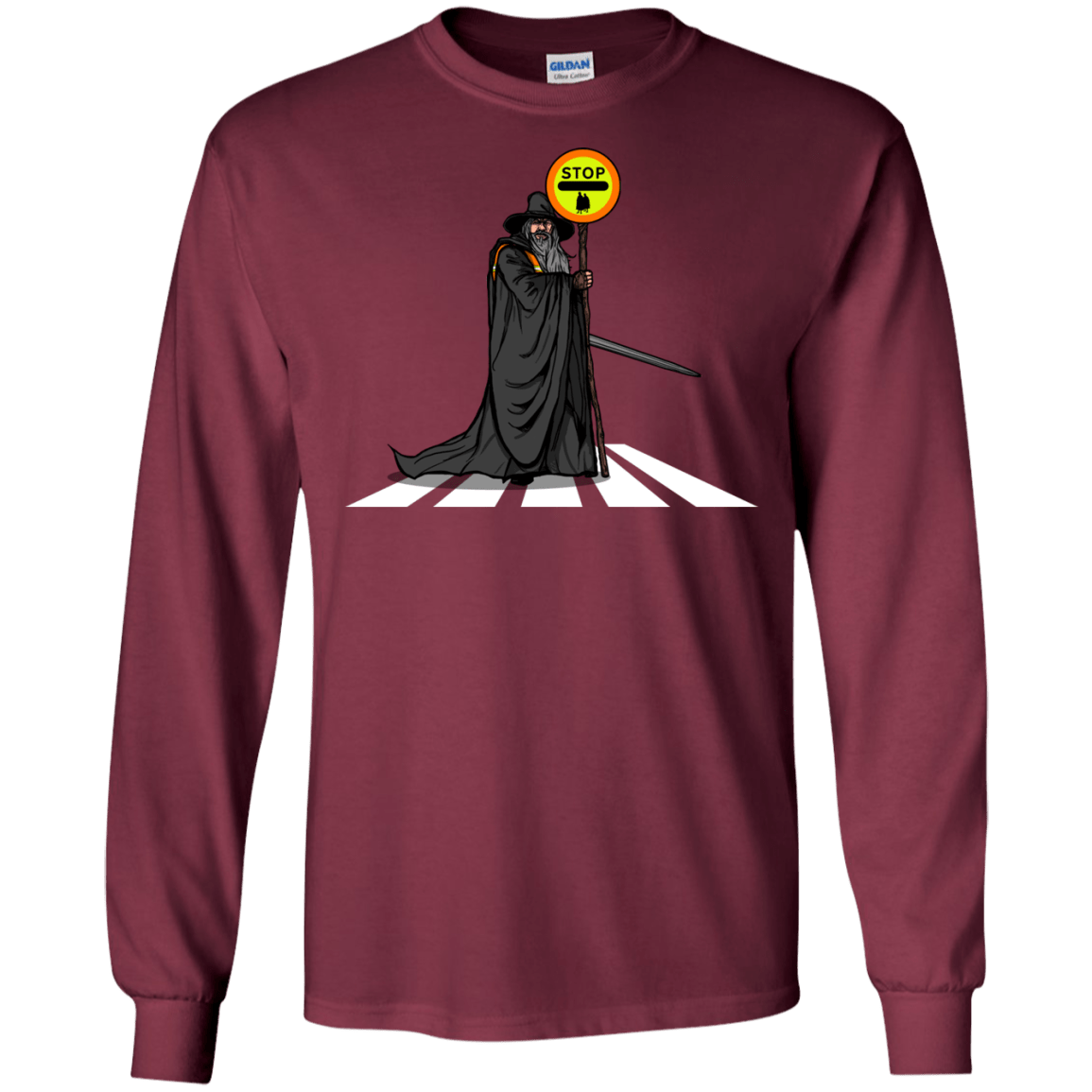 T-Shirts Maroon / S Hobbit Crossing Men's Long Sleeve T-Shirt