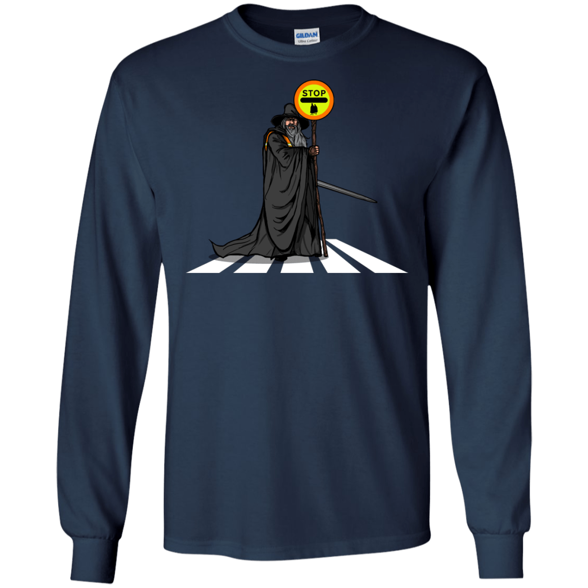 T-Shirts Navy / S Hobbit Crossing Men's Long Sleeve T-Shirt
