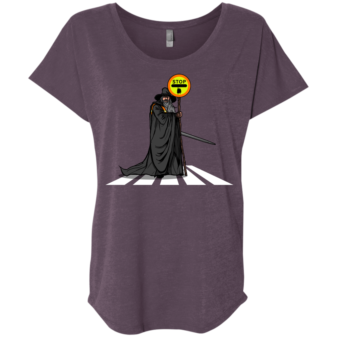 T-Shirts Vintage Purple / X-Small Hobbit Crossing Triblend Dolman Sleeve