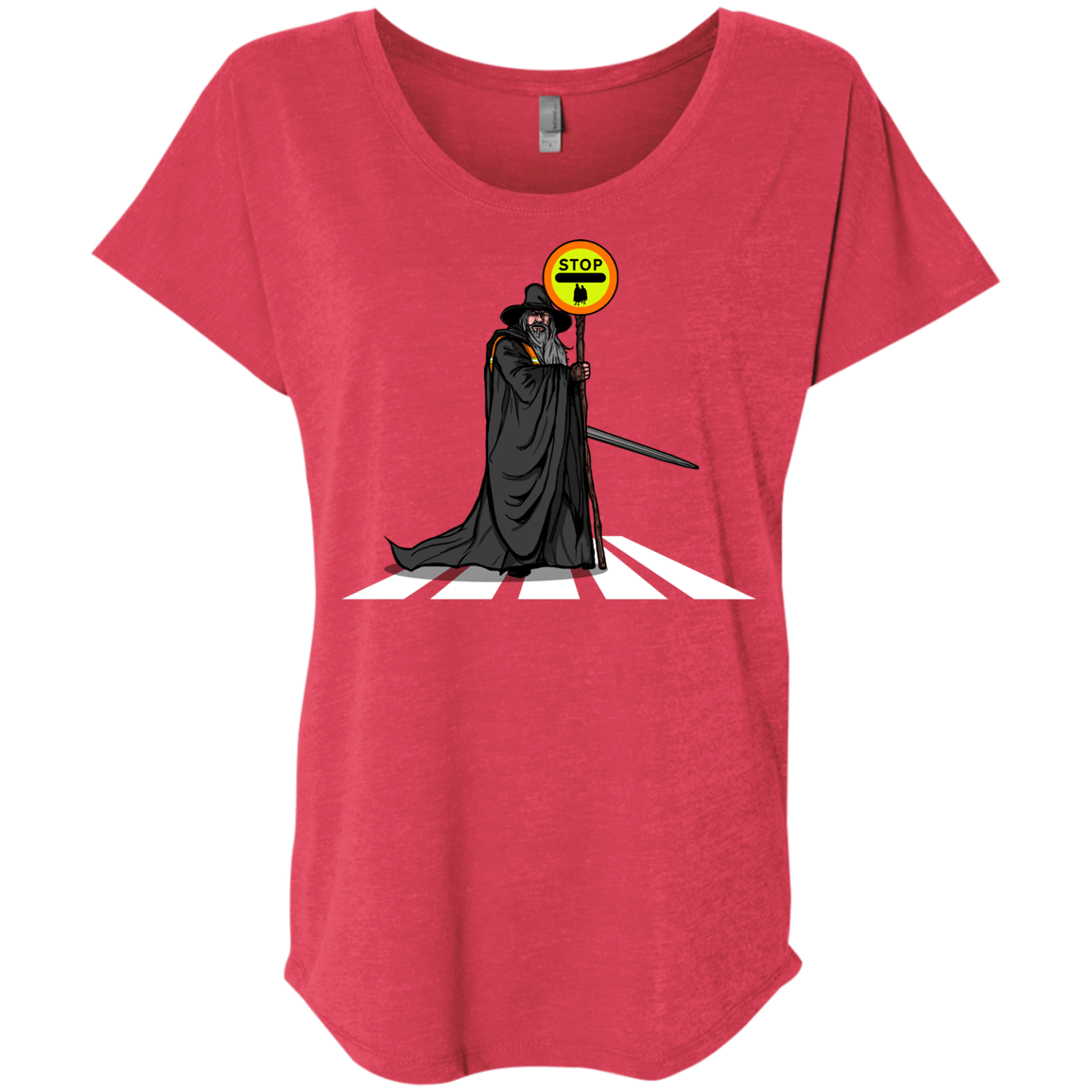 T-Shirts Vintage Red / X-Small Hobbit Crossing Triblend Dolman Sleeve