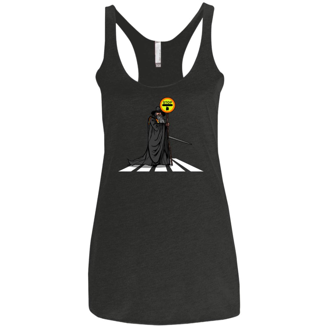 T-Shirts Vintage Black / X-Small Hobbit Crossing Women's Triblend Racerback Tank