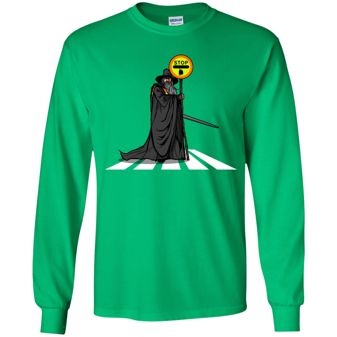 T-Shirts Irish Green / YS Hobbit Crossing Youth Long Sleeve T-Shirt