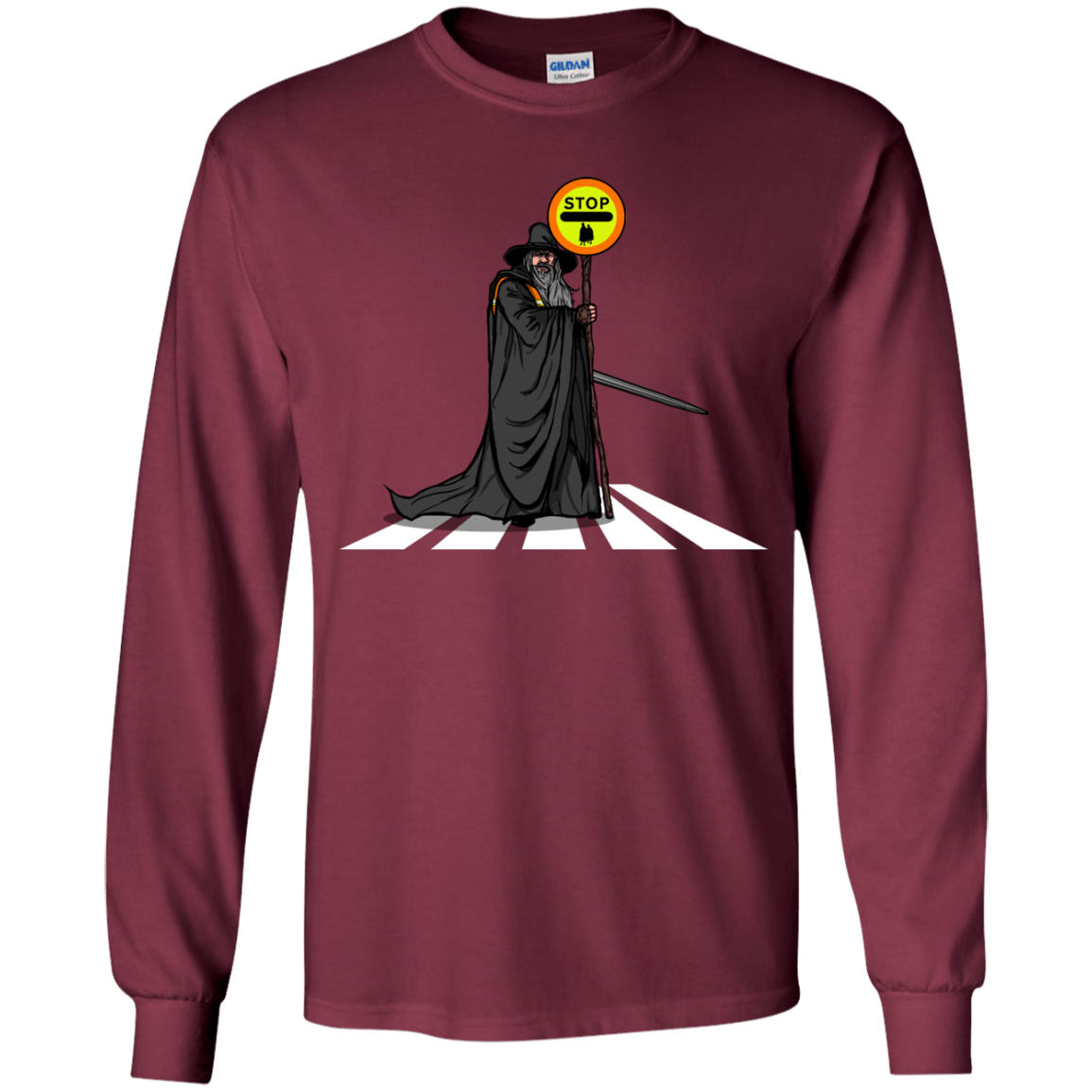T-Shirts Maroon / YS Hobbit Crossing Youth Long Sleeve T-Shirt