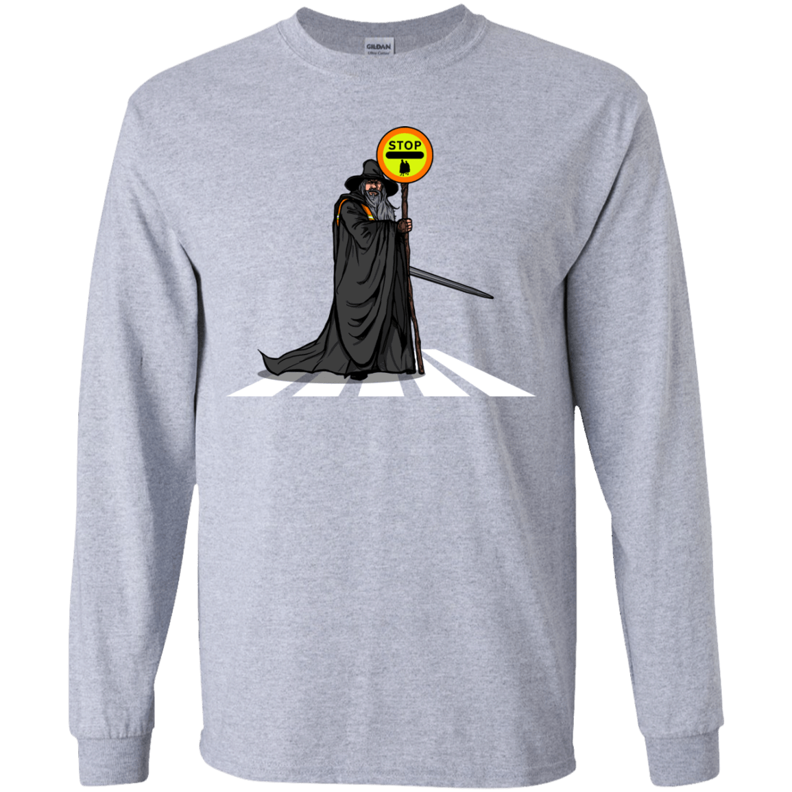 T-Shirts Sport Grey / YS Hobbit Crossing Youth Long Sleeve T-Shirt