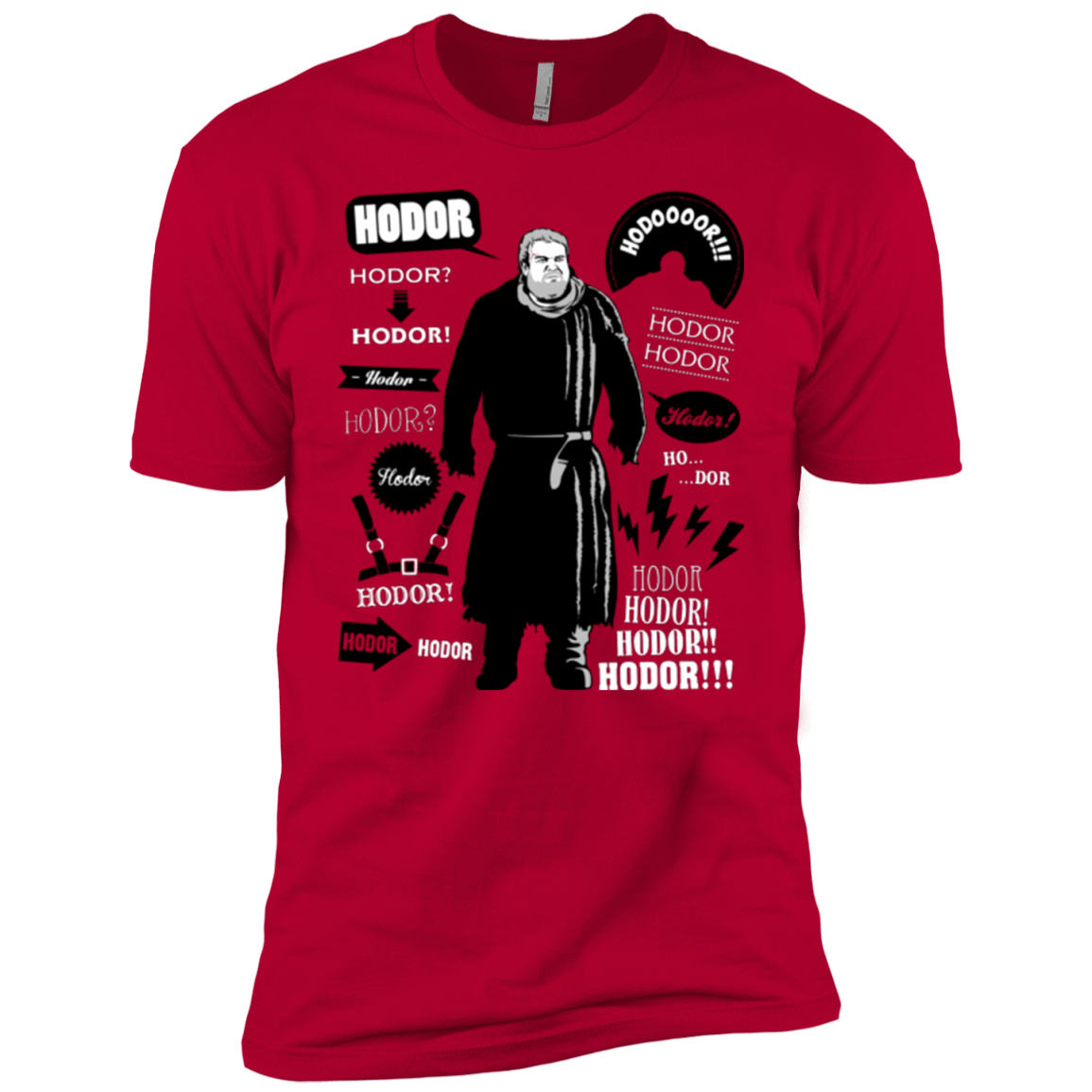 T-Shirts Red / YXS Hodor Famous Quotes Boys Premium T-Shirt