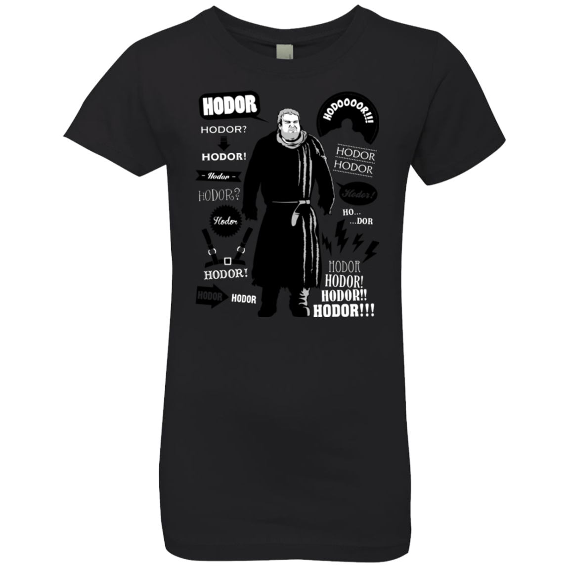 T-Shirts Black / YXS Hodor Famous Quotes Girls Premium T-Shirt