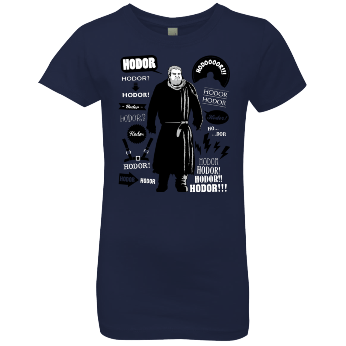 T-Shirts Midnight Navy / YXS Hodor Famous Quotes Girls Premium T-Shirt