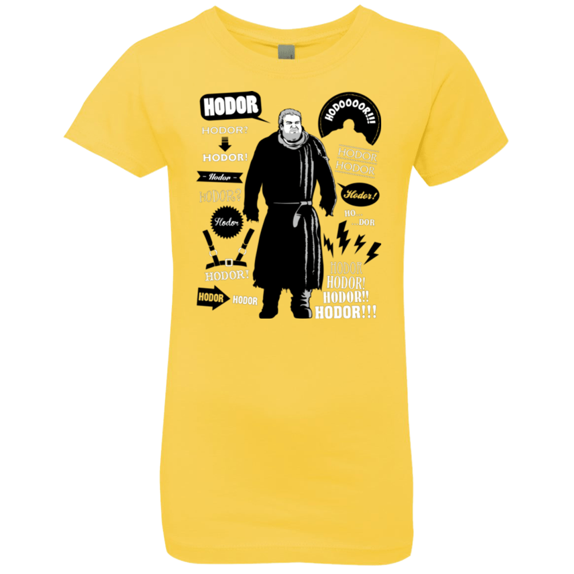 T-Shirts Vibrant Yellow / YXS Hodor Famous Quotes Girls Premium T-Shirt