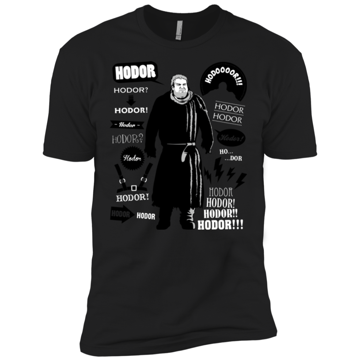 T-Shirts Black / X-Small Hodor Famous Quotes Men's Premium T-Shirt
