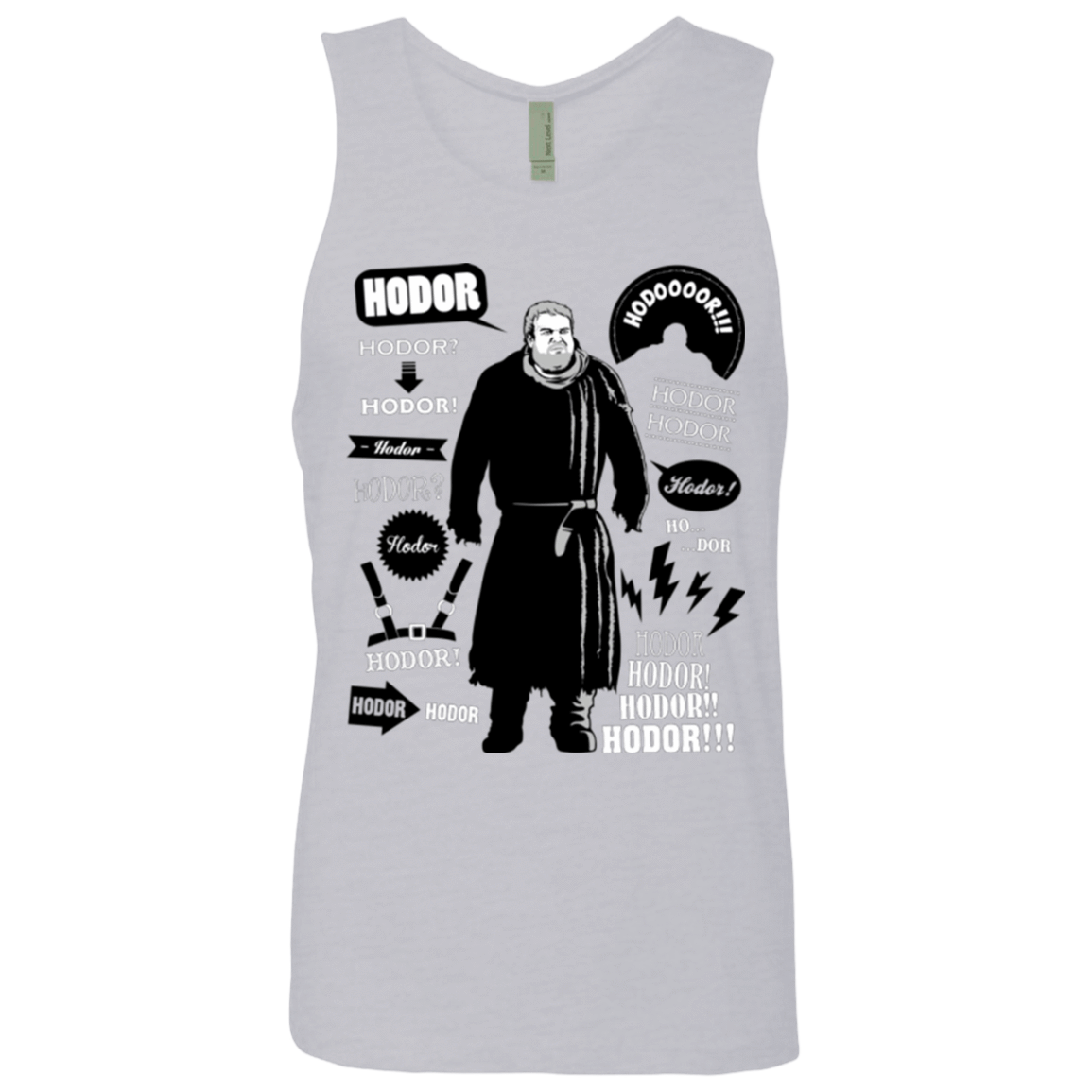 T-Shirts Heather Grey / Small Hodor Famous Quotes Men's Premium Tank Top