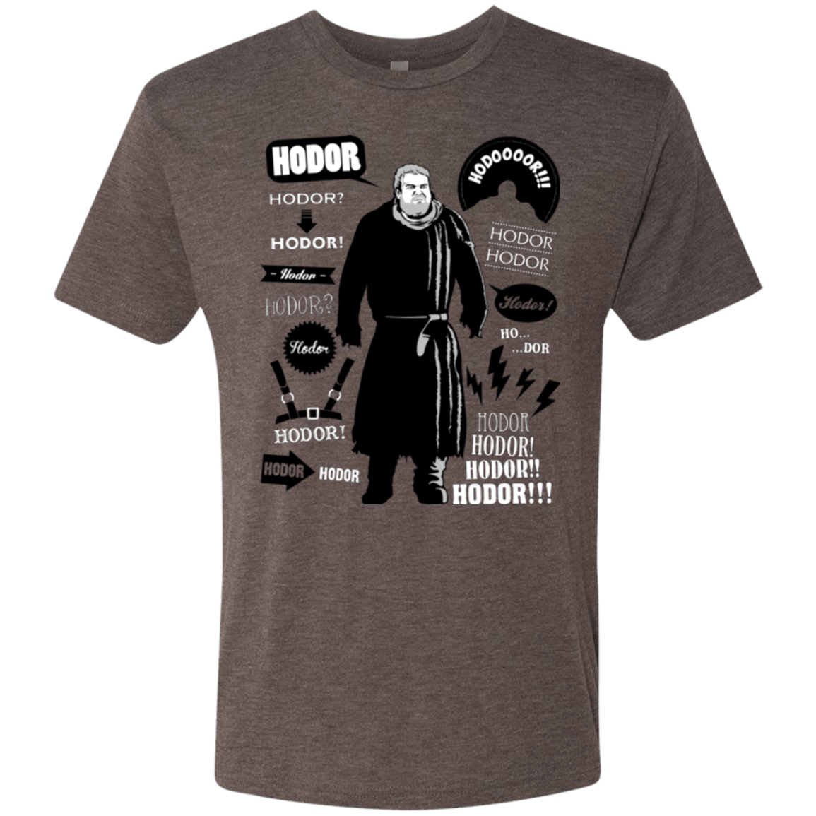 T-Shirts Macchiato / Small Hodor Famous Quotes Men's Triblend T-Shirt