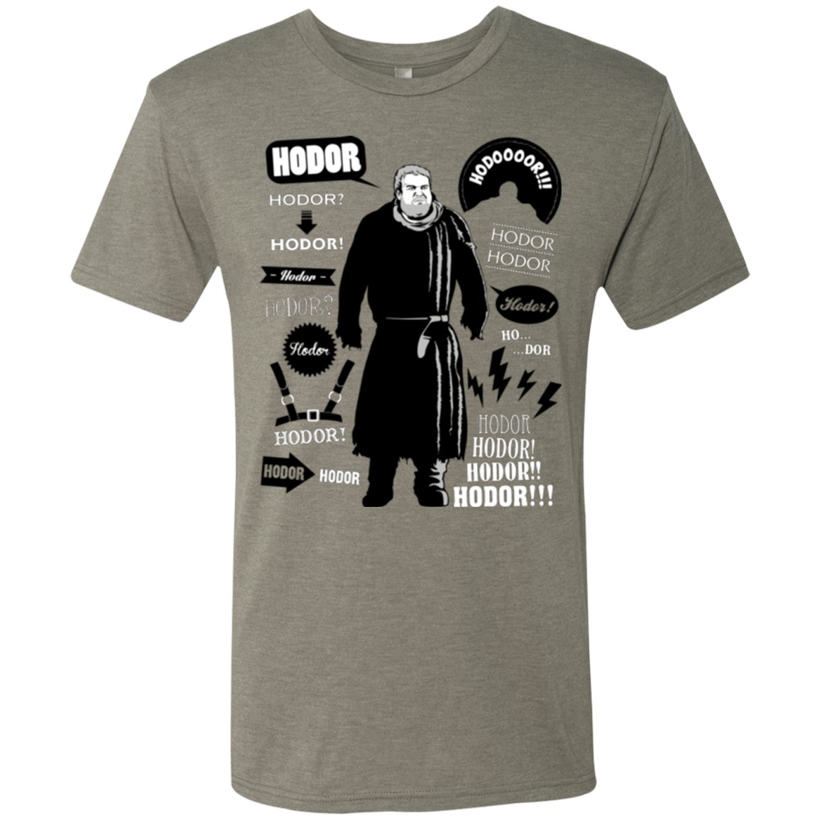 T-Shirts Venetian Grey / Small Hodor Famous Quotes Men's Triblend T-Shirt