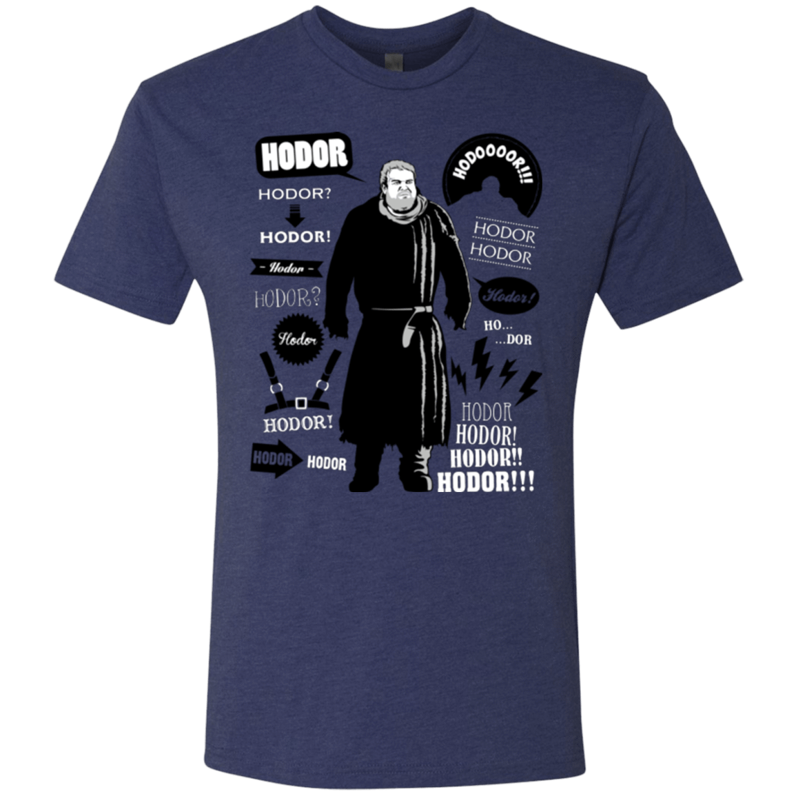T-Shirts Vintage Navy / Small Hodor Famous Quotes Men's Triblend T-Shirt