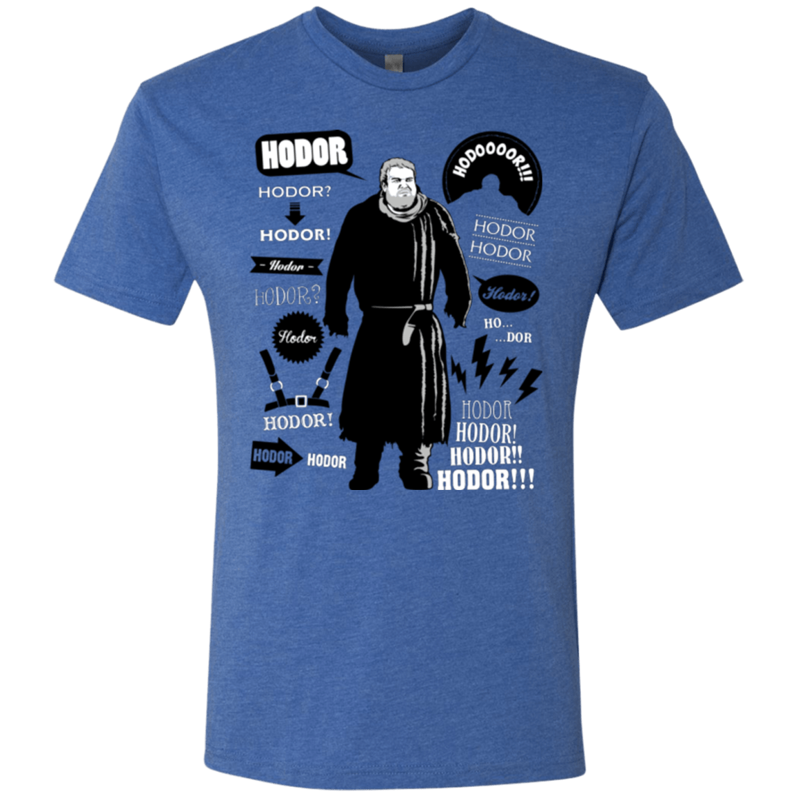 T-Shirts Vintage Royal / Small Hodor Famous Quotes Men's Triblend T-Shirt