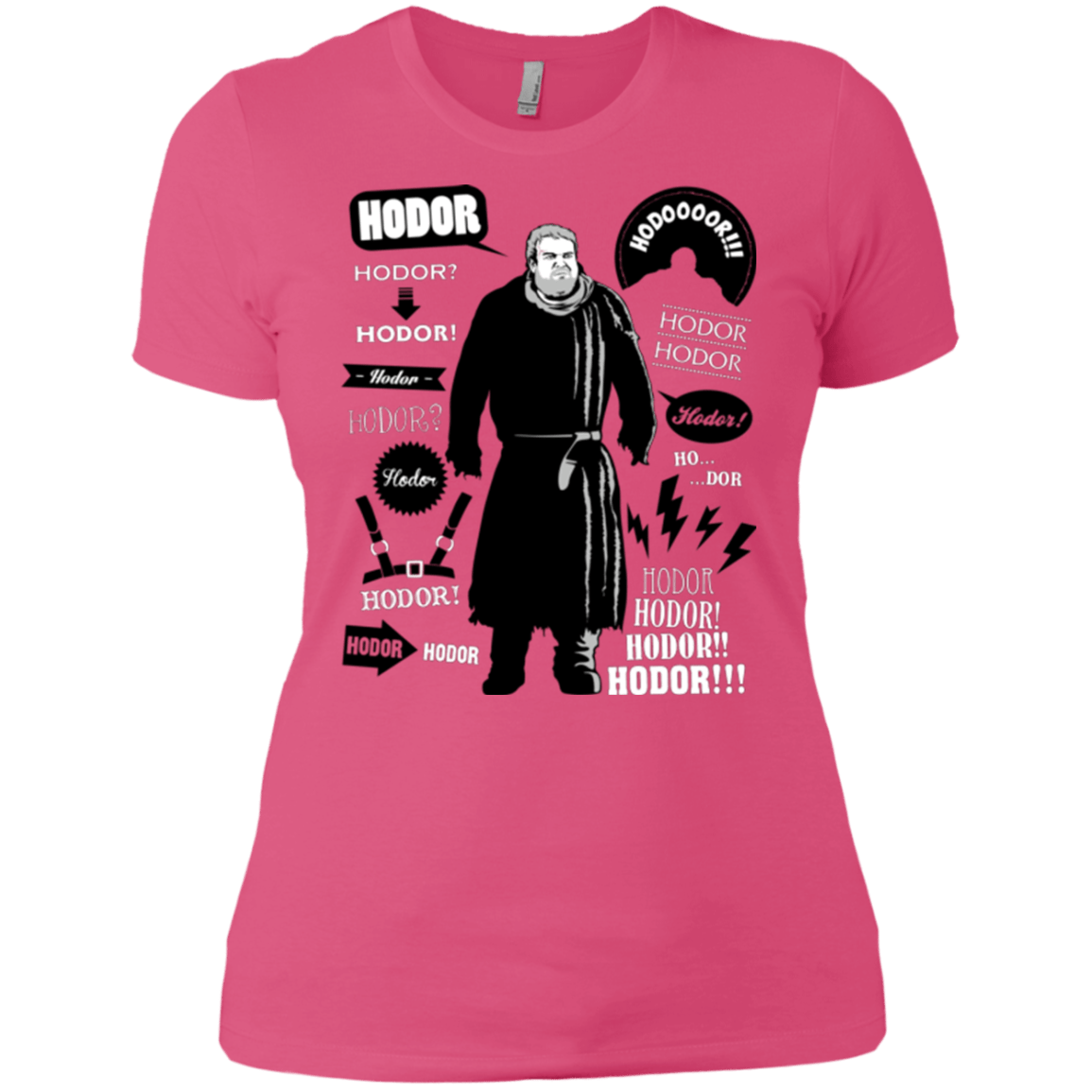 T-Shirts Hot Pink / X-Small Hodor Famous Quotes Women's Premium T-Shirt