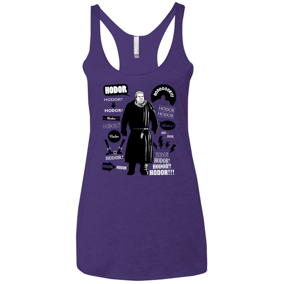 T-Shirts Purple / X-Small Hodor Famous Quotes Women's Triblend Racerback Tank