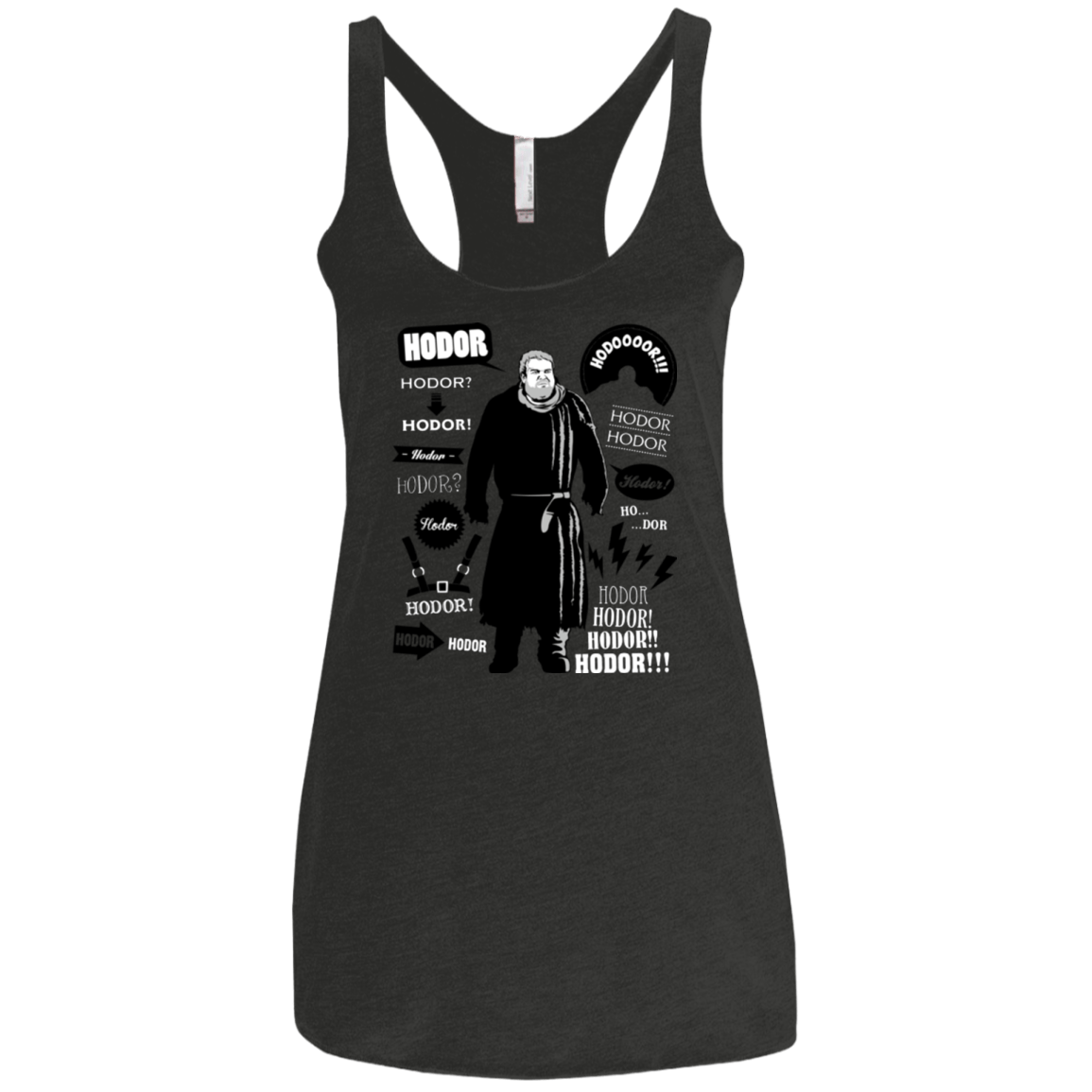 T-Shirts Vintage Black / X-Small Hodor Famous Quotes Women's Triblend Racerback Tank