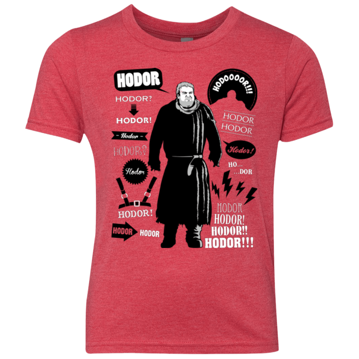 T-Shirts Vintage Red / YXS Hodor Famous Quotes Youth Triblend T-Shirt