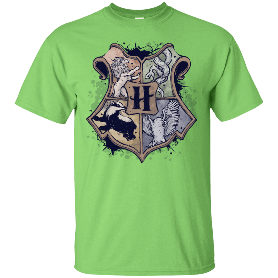 T-Shirts Lime / S Hogwarst School T-Shirt