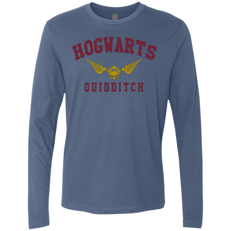 T-Shirts Indigo / Small Hogwarts Quidditch Men's Premium Long Sleeve