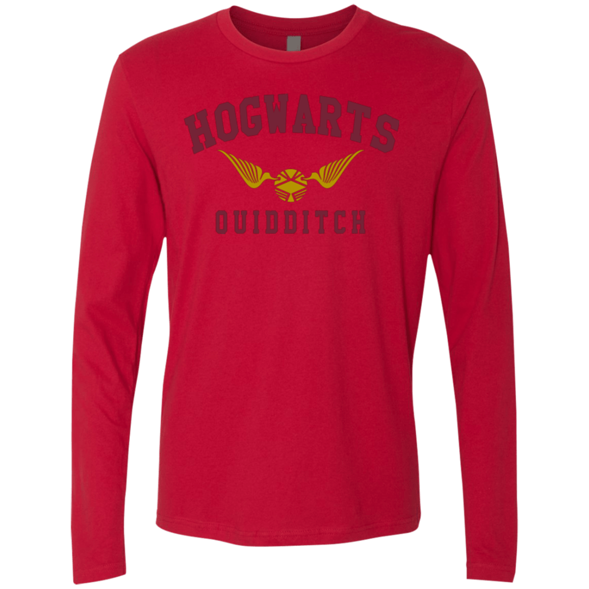 T-Shirts Red / Small Hogwarts Quidditch Men's Premium Long Sleeve