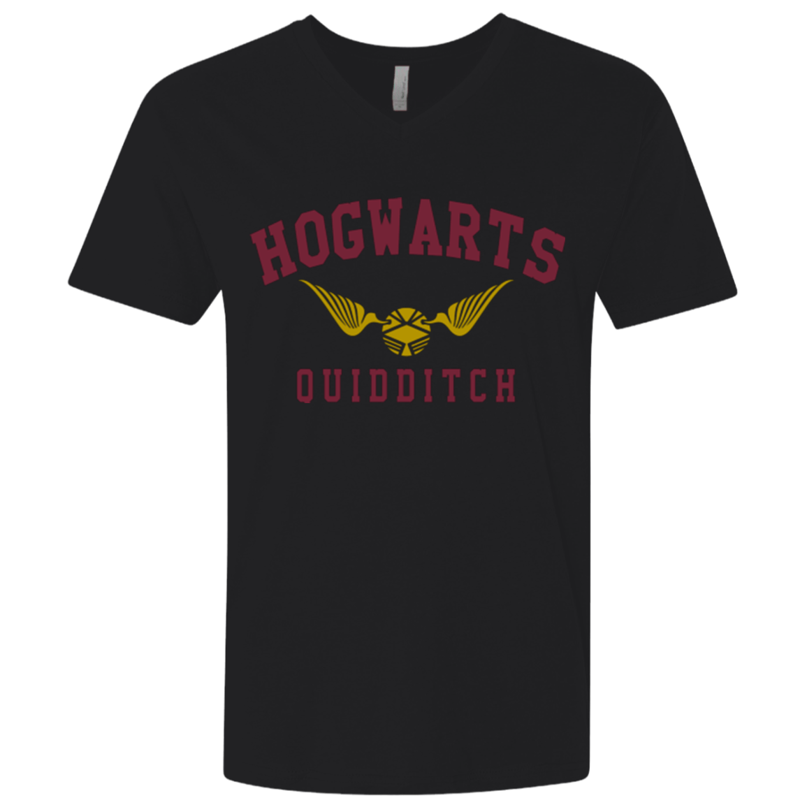 T-Shirts Black / X-Small Hogwarts Quidditch Men's Premium V-Neck