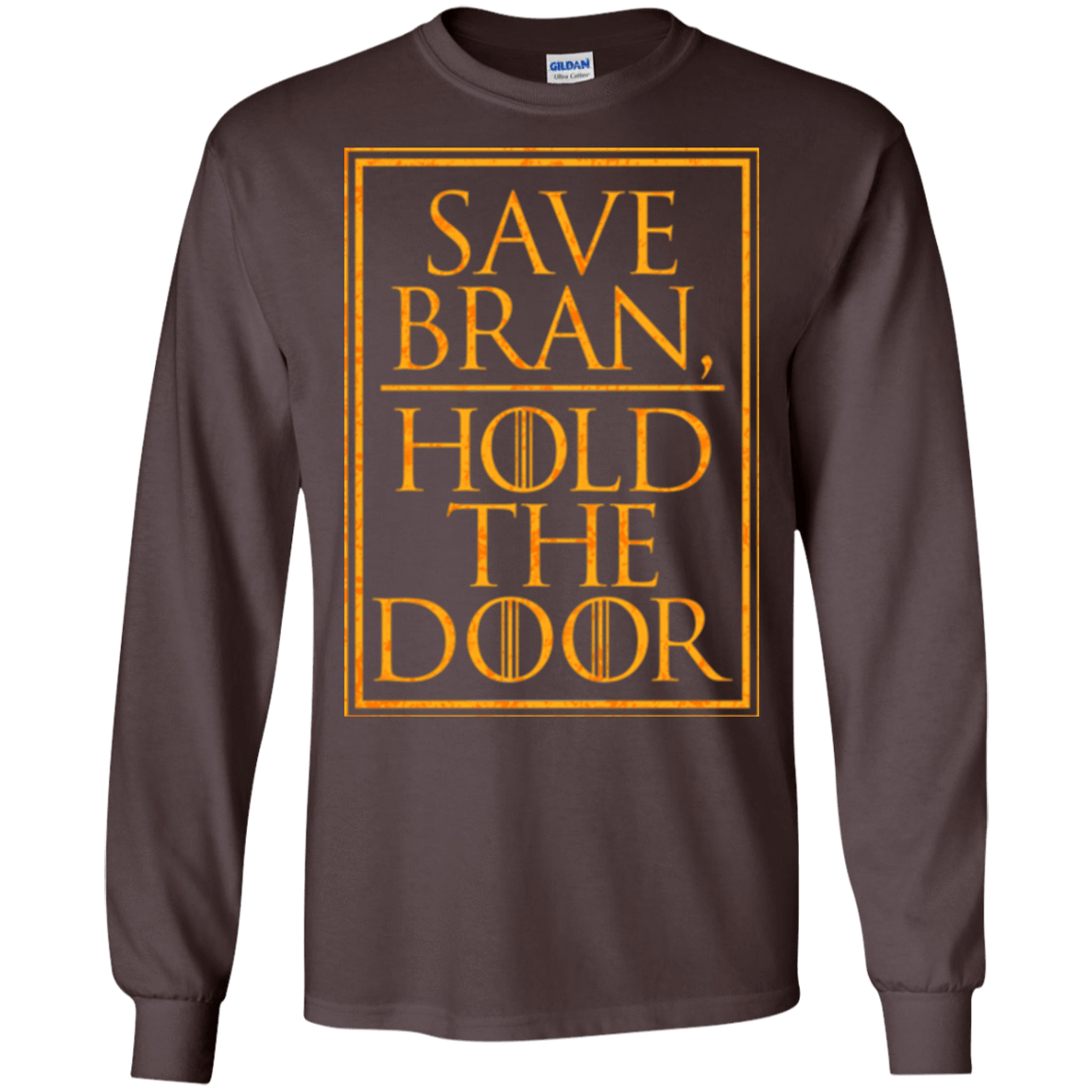 T-Shirts Dark Chocolate / S Hold the Door Men's Long Sleeve T-Shirt