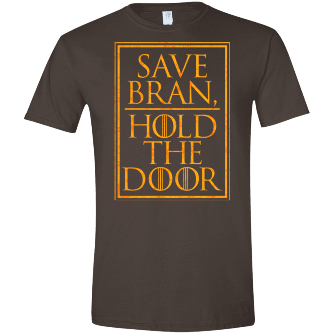 T-Shirts Dark Chocolate / S Hold the Door Men's Semi-Fitted Softstyle