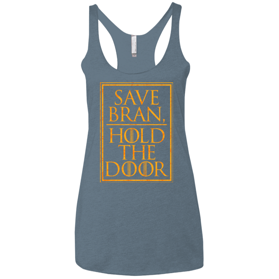 T-Shirts Indigo / X-Small Hold the Door Women's Triblend Racerback Tank